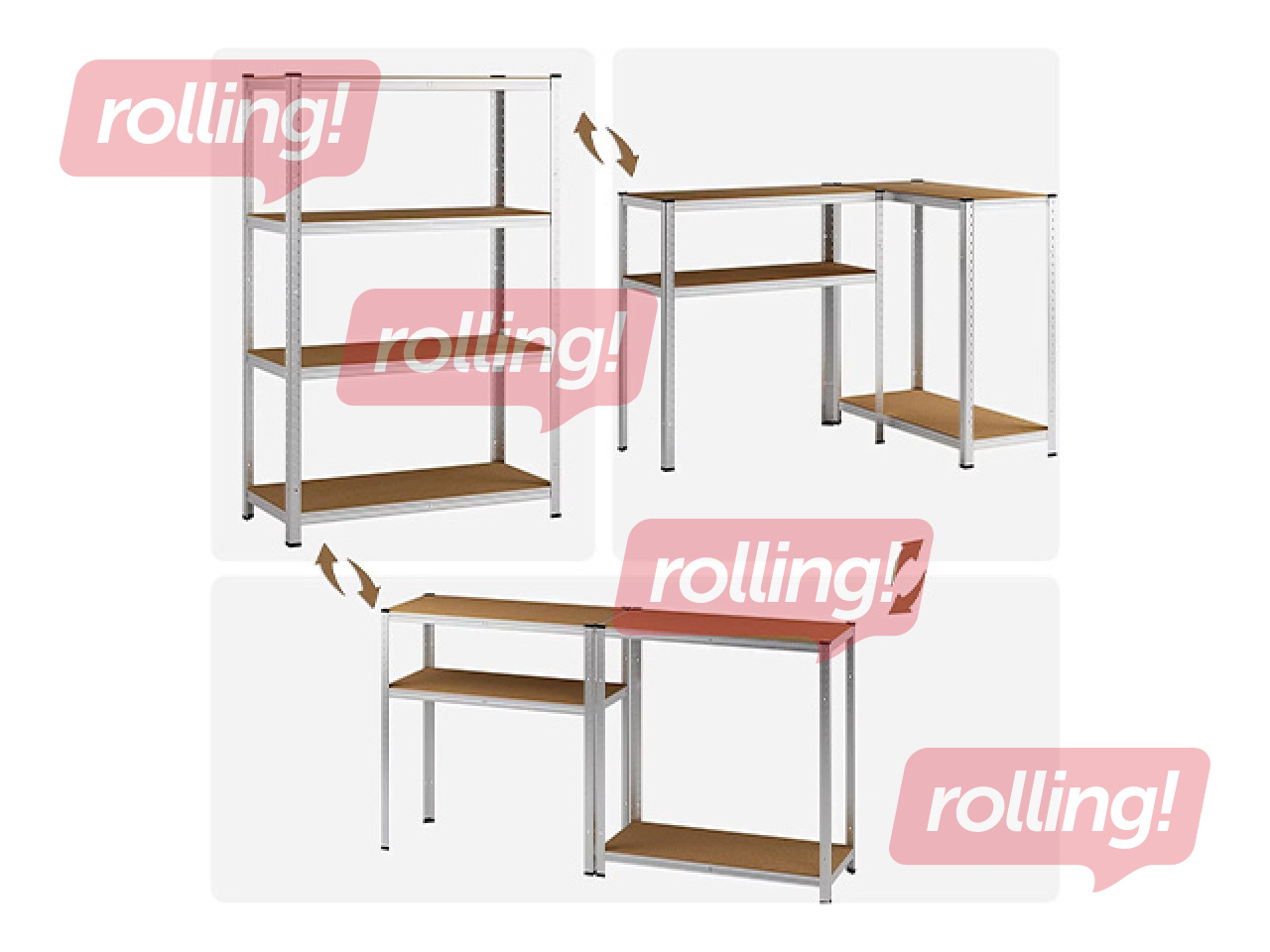 Warehouse shelving Master, 180x120x60cm