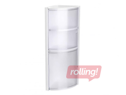 Vannitoariiul Tatay, nurgamudel, läbipaistvate ustega, valge