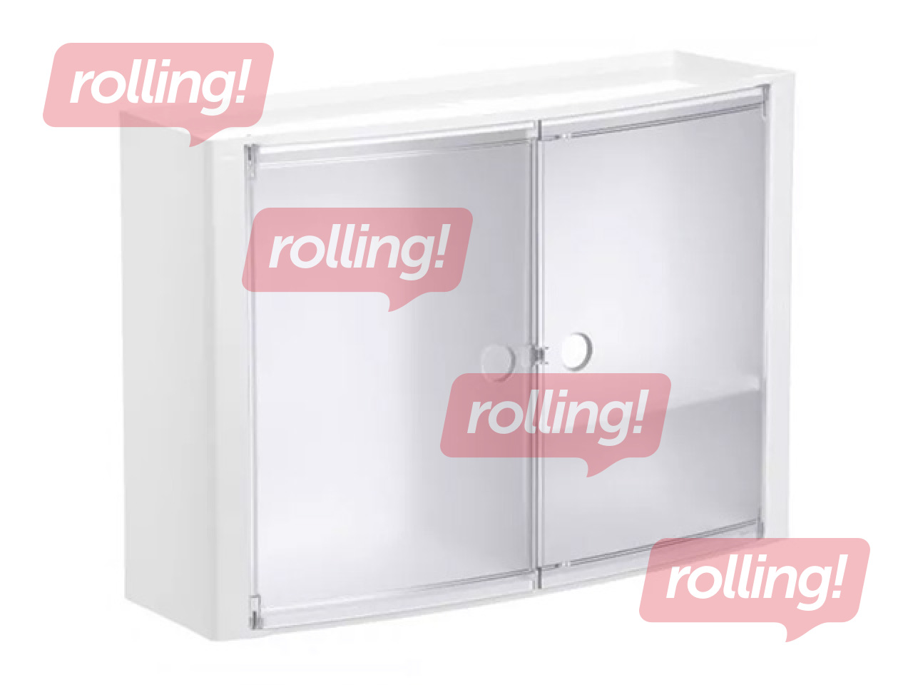 Vannitoariiul Tatay, läbipaistvate ustega, valge, 46x15.5x32cm