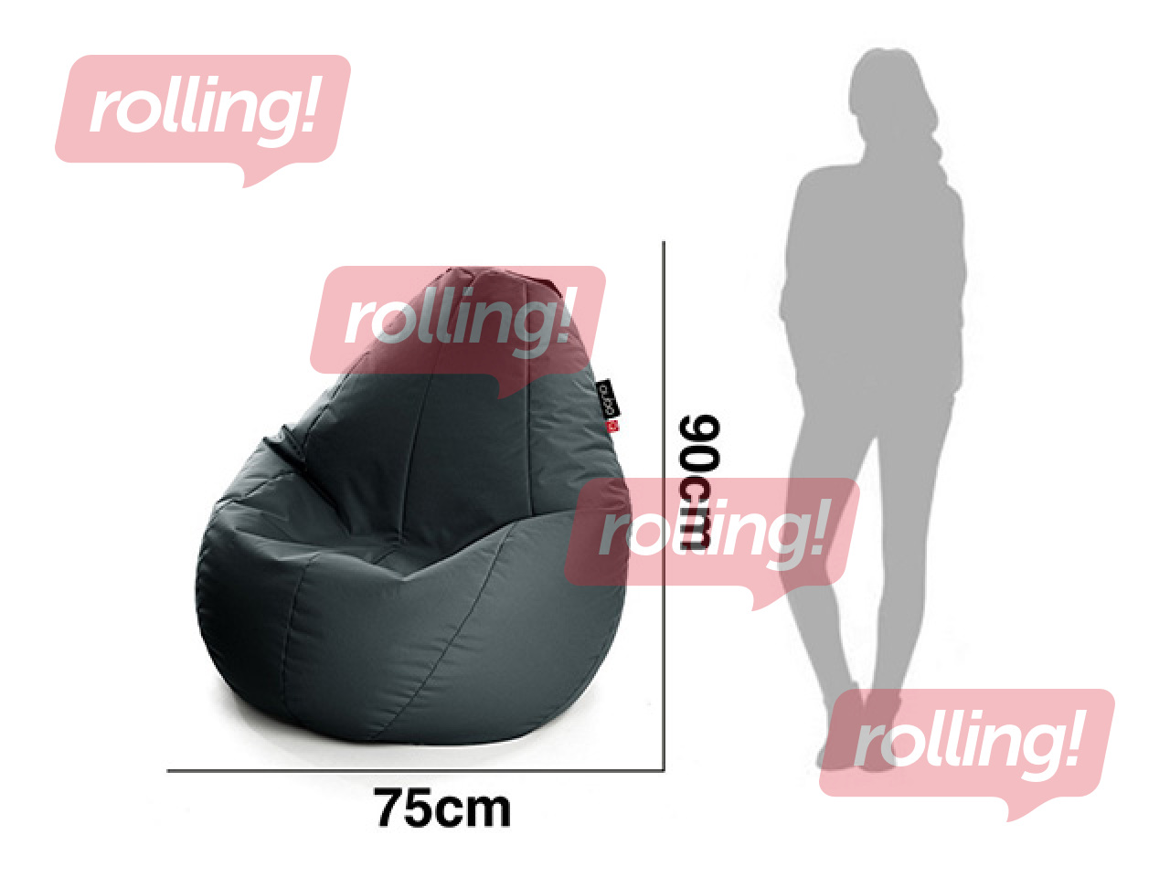 Sēžammaiss Qubo Comfort 90 Olive, Velvet Fit