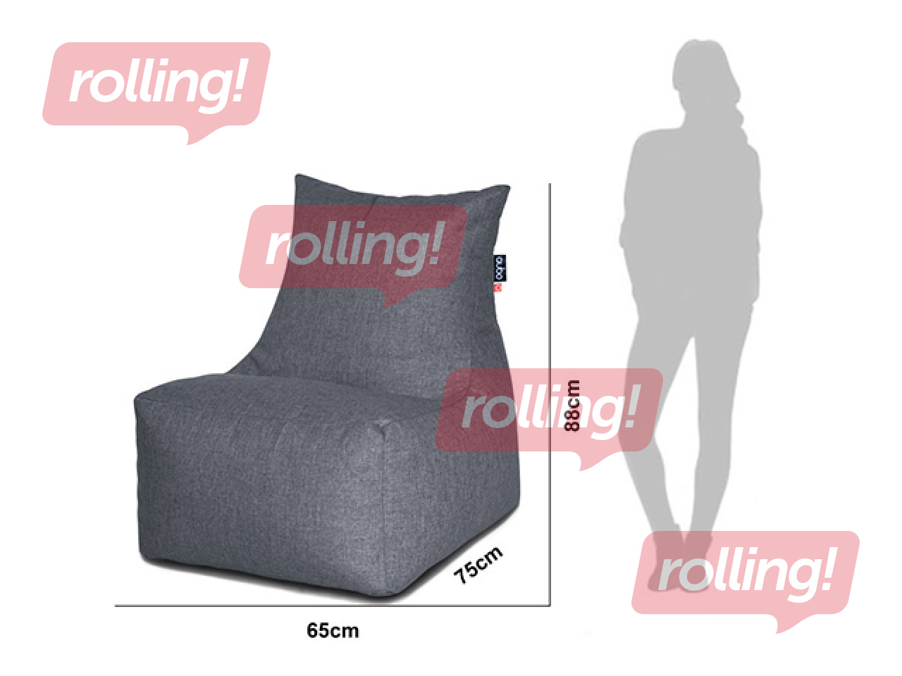 Bean Bag Chair – Qubo™ Burma Cedar, Mesh Fit