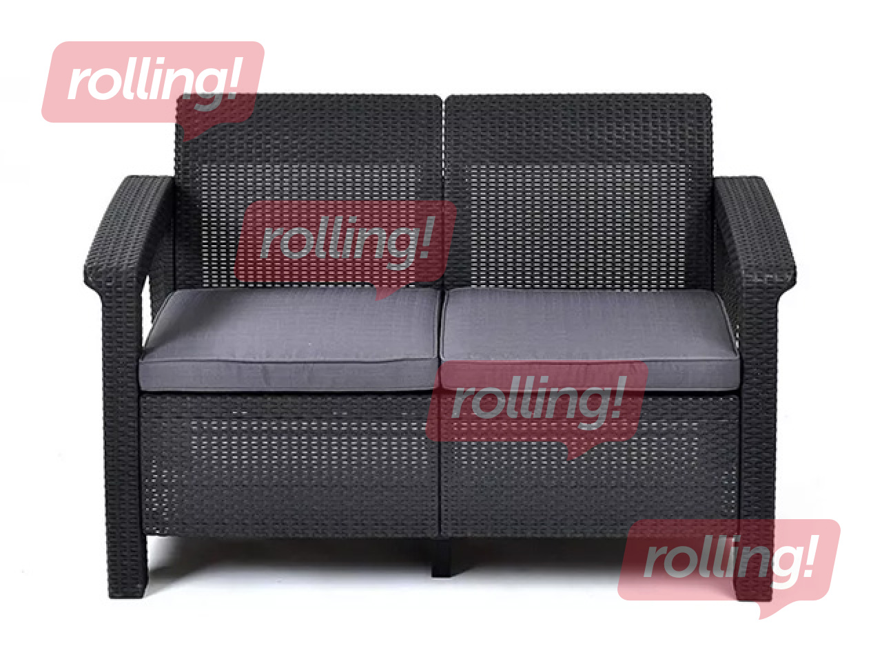 Садовый диван Keter Corfu, Love Seat, двухместный, серый