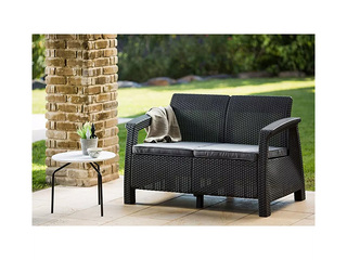 Садовый диван Keter Corfu, Love Seat, двухместный, серый