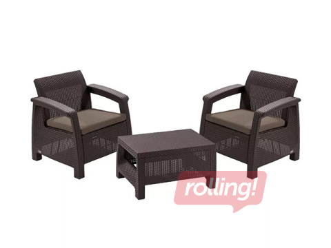 Aiamööbli komplekt Keter Corfu, Weekend, pruun