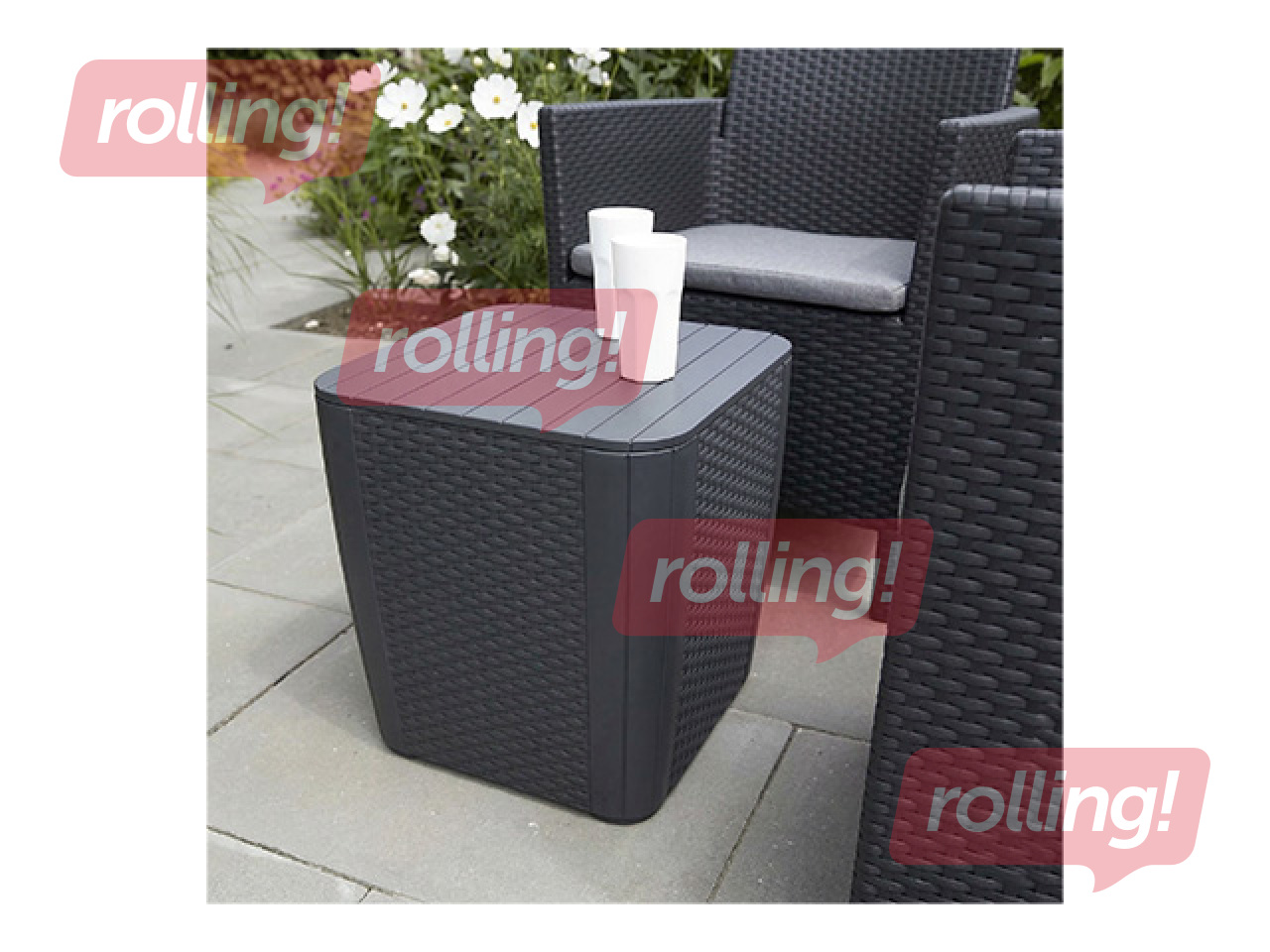 Aialaud, hoiukast Keter Luzon, Flat Wicker, hall