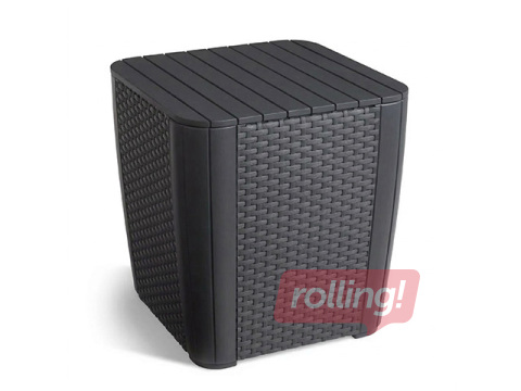 Garden table, storage box Keter Luzon, Flat Wicker, grey