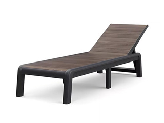 Sun lounger Keter Deco Porto, grey, brown