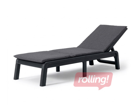 Sun lounger Keter Mallorca, with cushion, grey