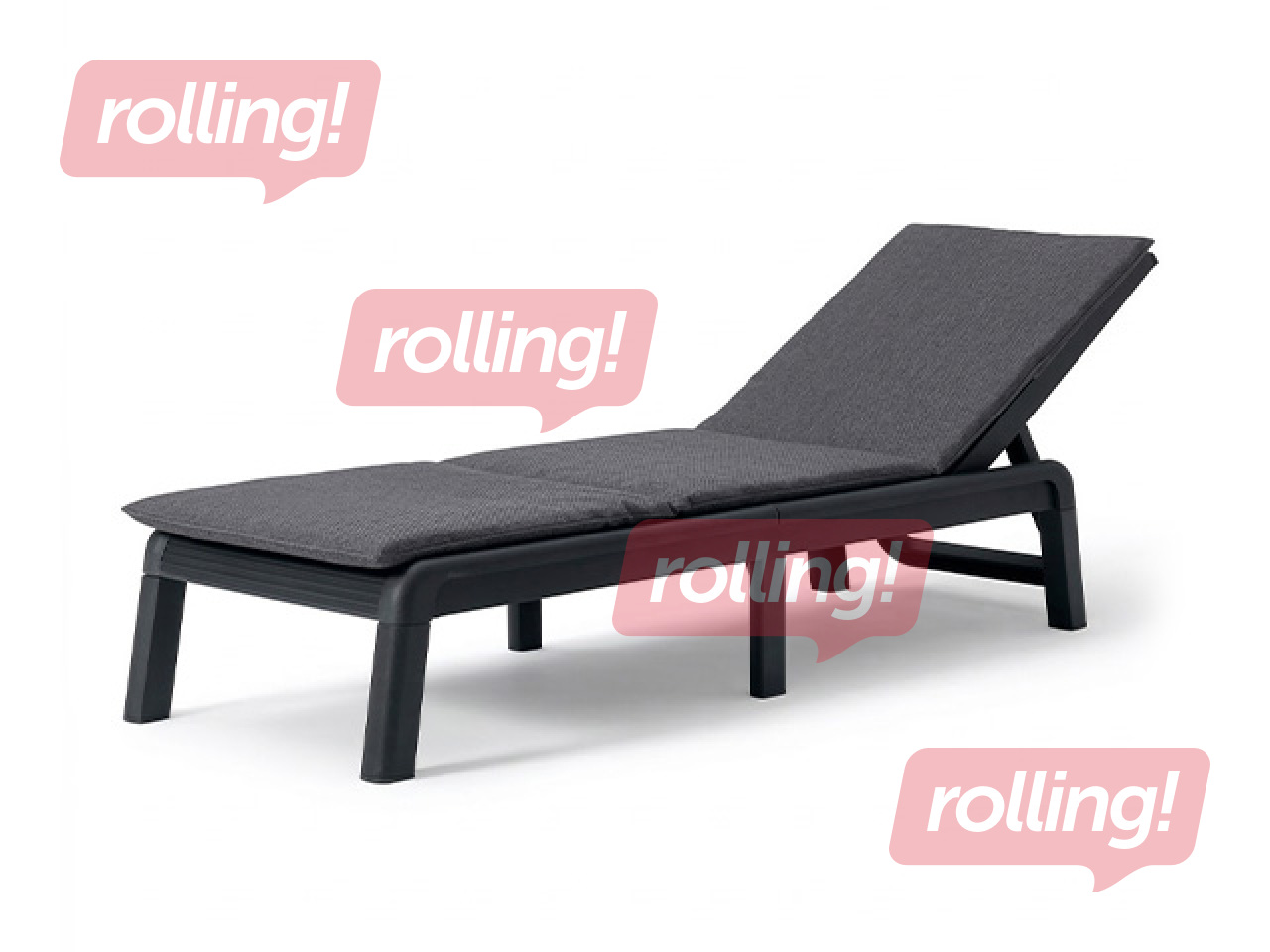 Sun lounger Keter Mallorca, with cushion, grey