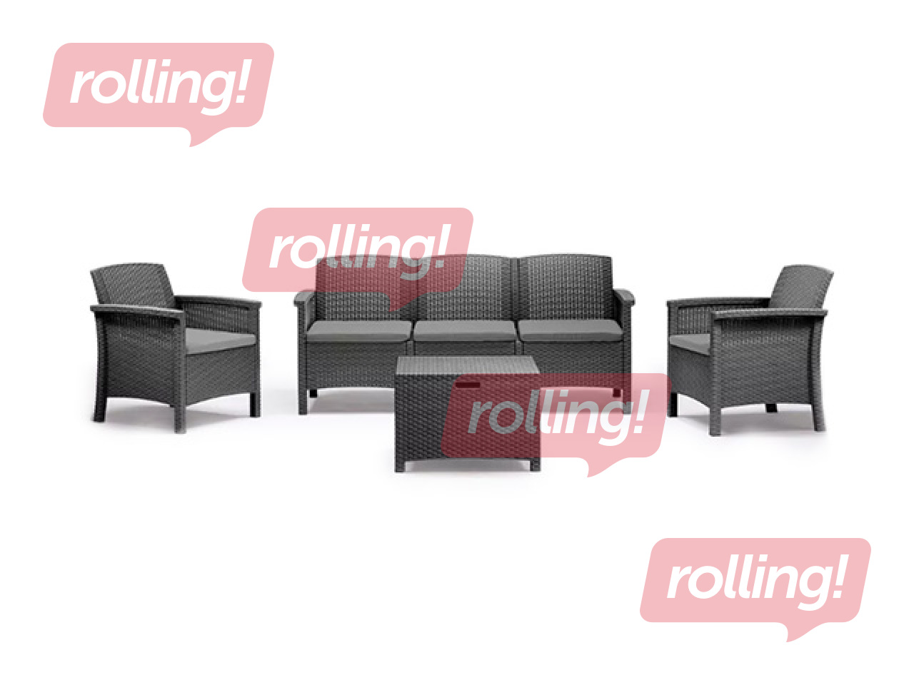 Aiamööbli komplekt Bica Set Venezia 3, hall