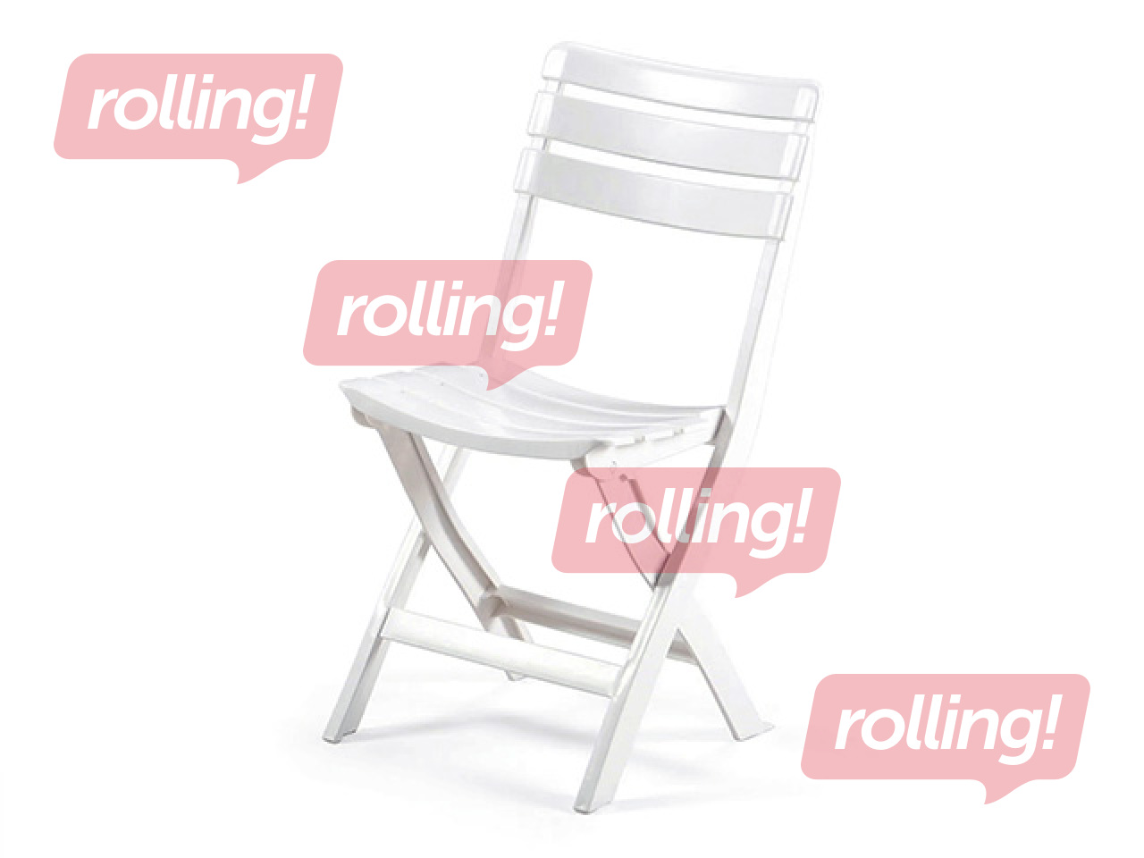 Garden chair Bica Pinta, foldable, white