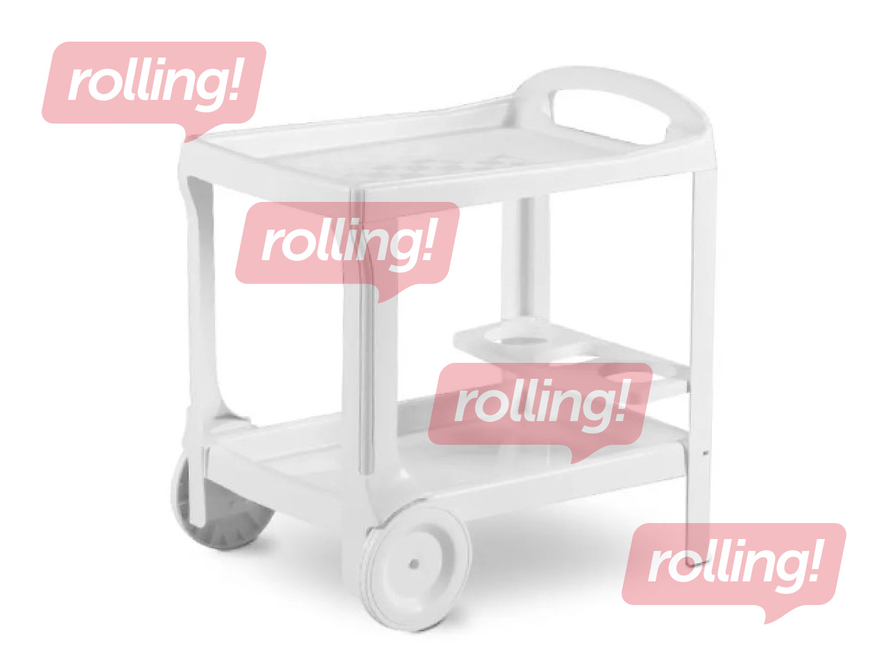 Serving trolley Bica Borneo, white