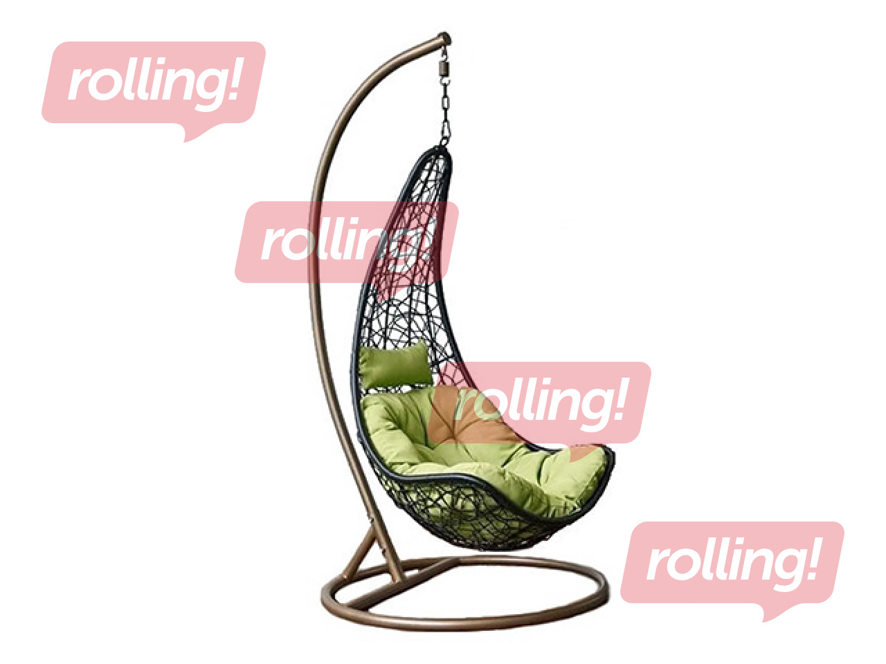 Hanging chair Domoletti Simple, green, beige