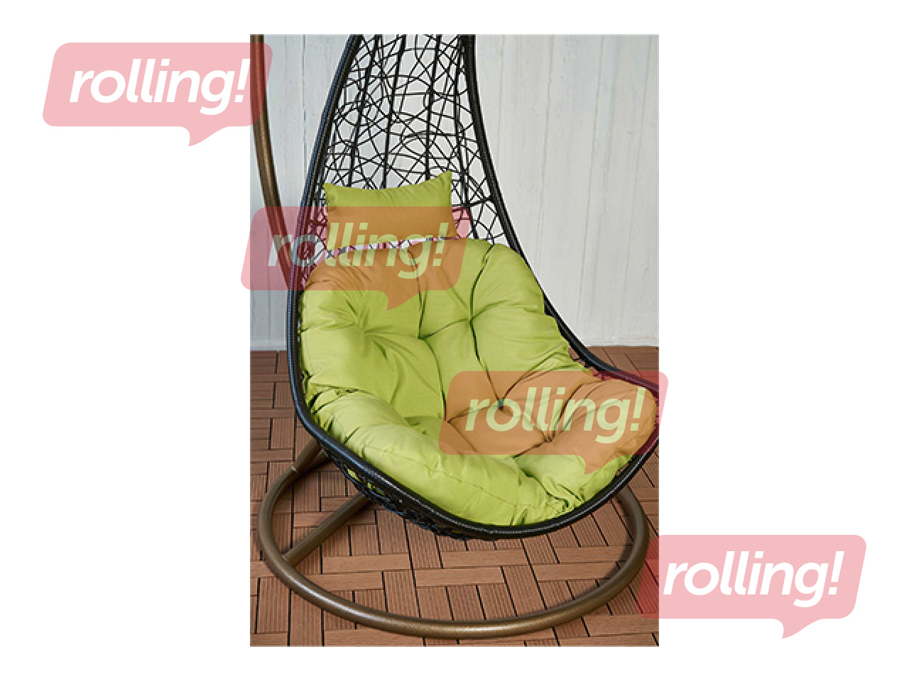 Hanging chair Domoletti Simple, green, beige