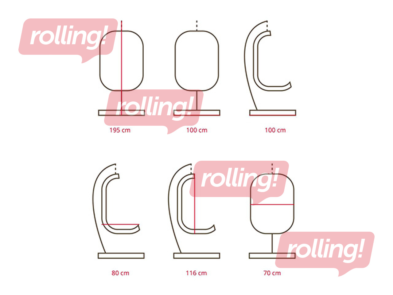 Hanging chair Domoletti Simple, green, beige