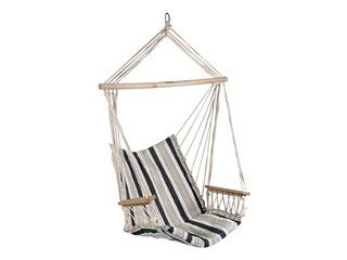 Подвесное кресло Hip, полосатое, бело-синее