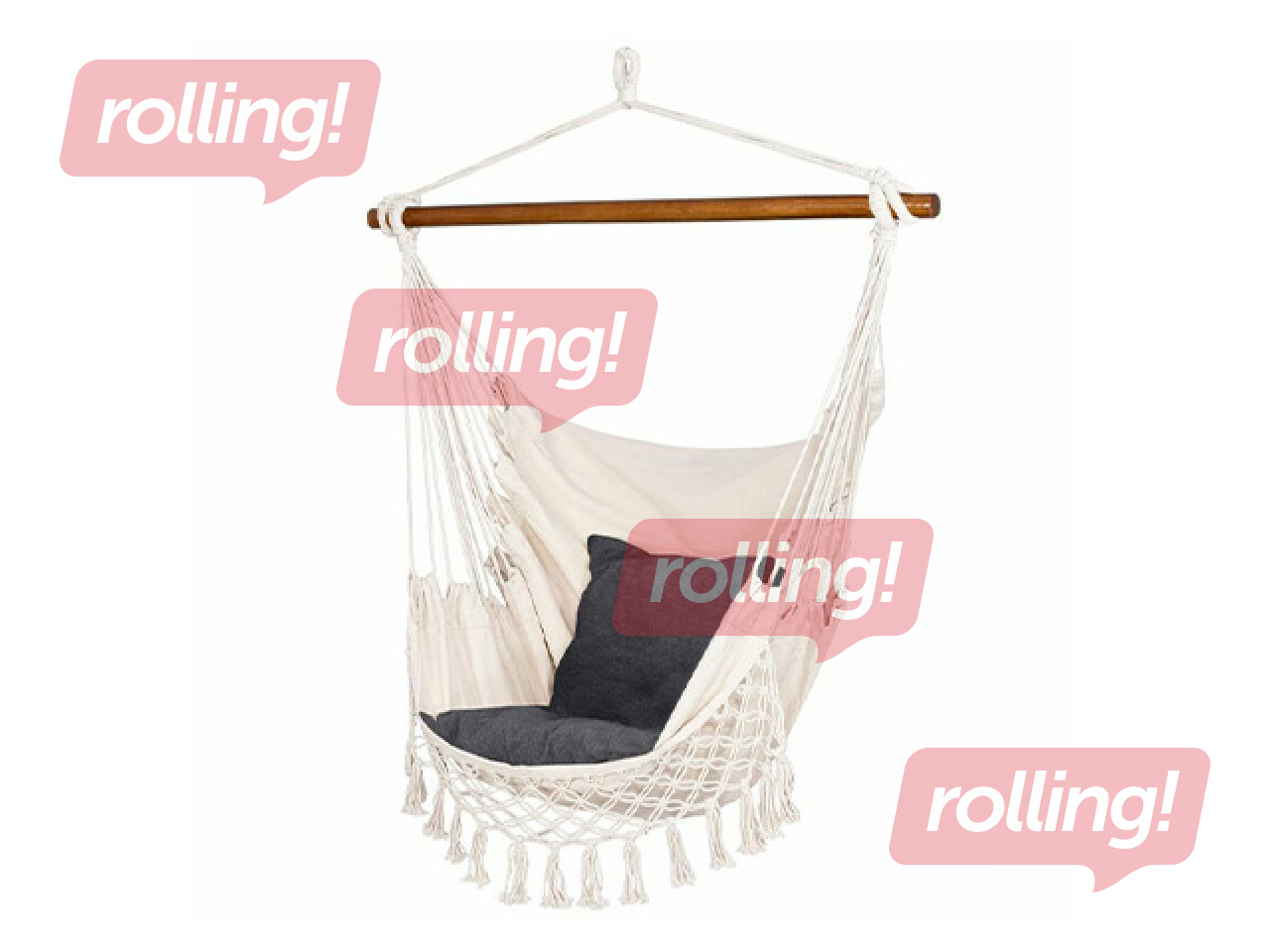 Hanging chair Springos, Brazilian, grey, beige