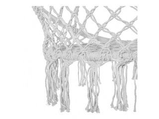 Hanging chair Springos, with fringes, grey