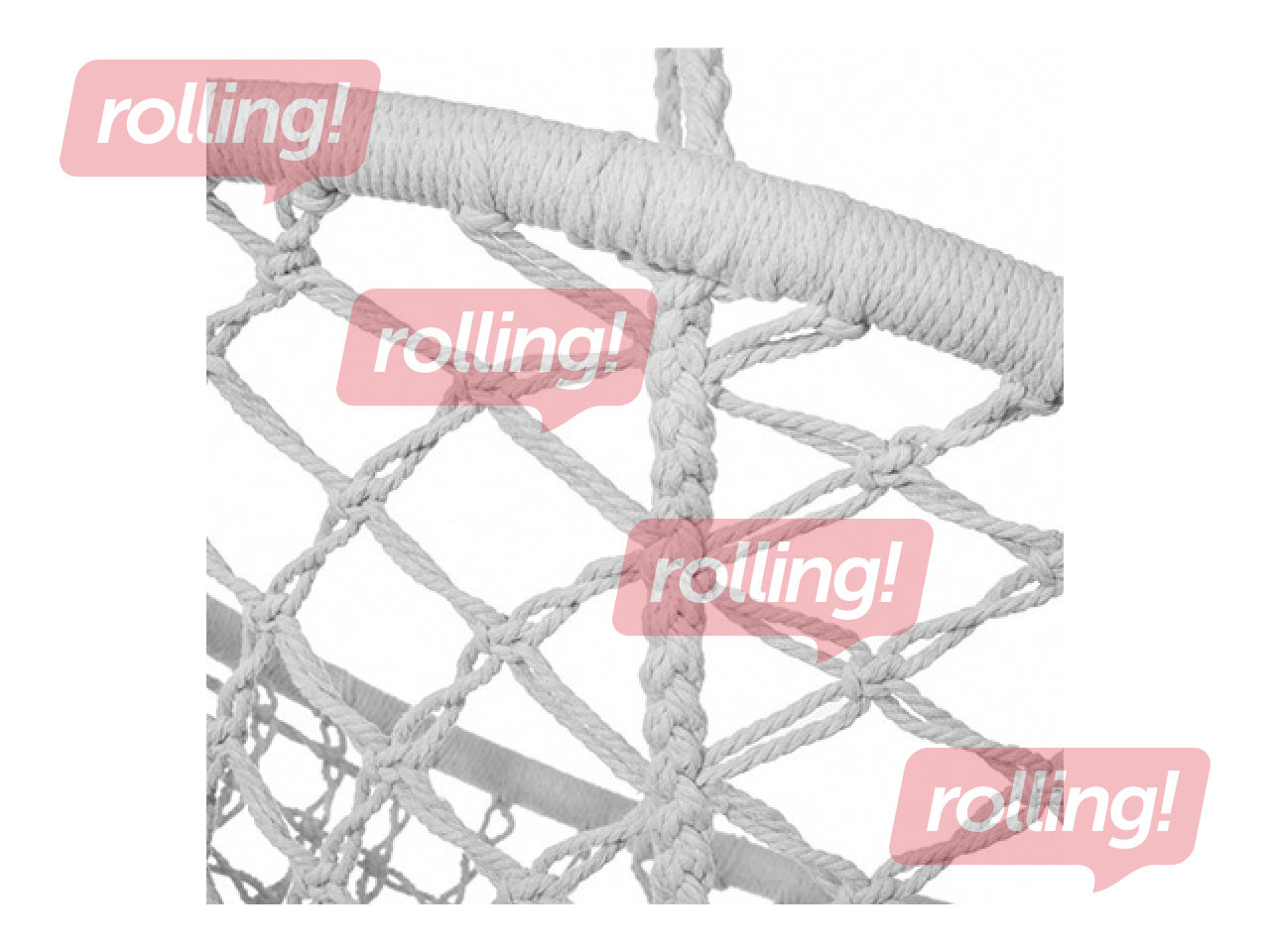 Hanging chair Springos, with fringes, grey