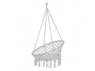 Piekaramais šūpuļkrēsls Springos, ar bārkstīm, pelēks