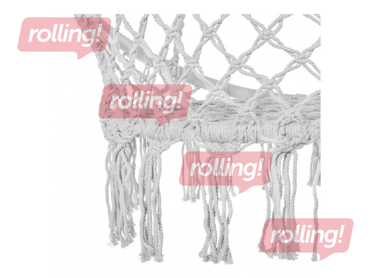 Подвесное кресло Springos, с бахромой, серое