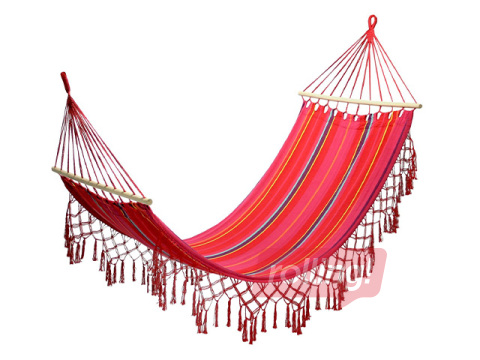 Hammock Romance, red, striped, 190×100cm