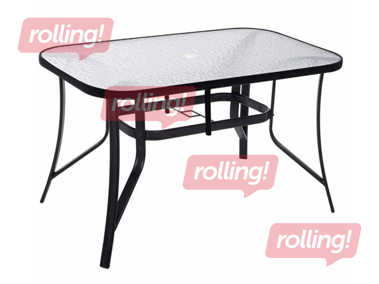 Садовый стол Springos, чёрный, 150x90см