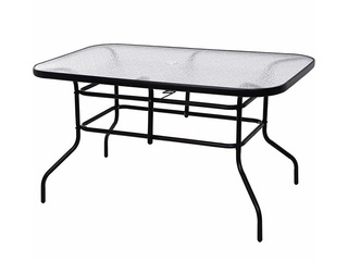 Dārza galds Springos, melns, 120x70cm