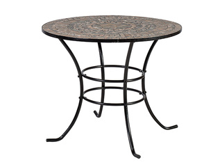 Laud Mosaic, metallist, must, pruun, Ø90x70cm
