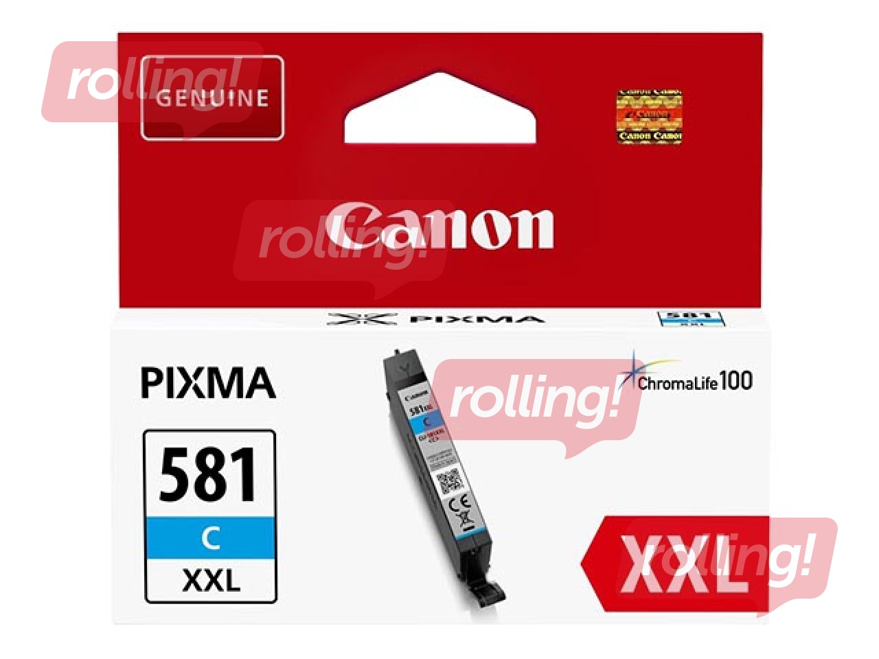 Tintes kasete Canon CLI-581XXL, Ciānzila (820 lpp)