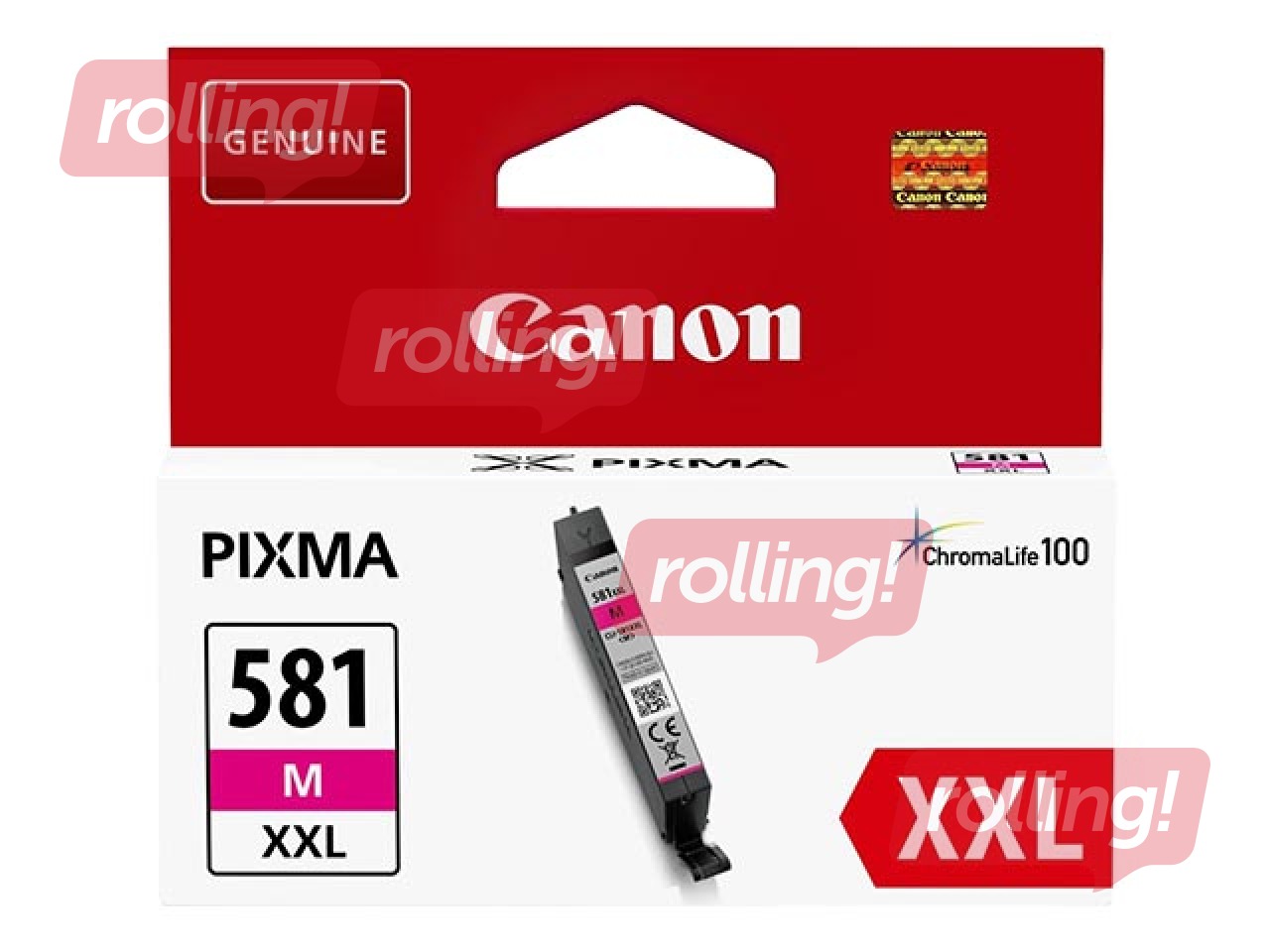 Tintes kasete Canon CLI-581XXL, Fuksīna sarkana (820 lpp)