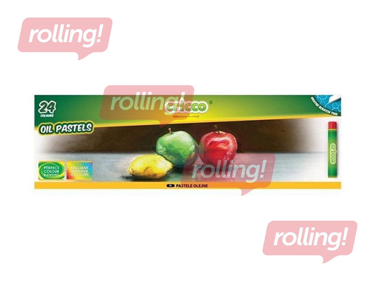 Eļļas krītiņi Oil Pastels Cricco, 24 krāsas