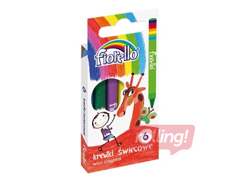 Wax Crayons Fiorello, 6 colours