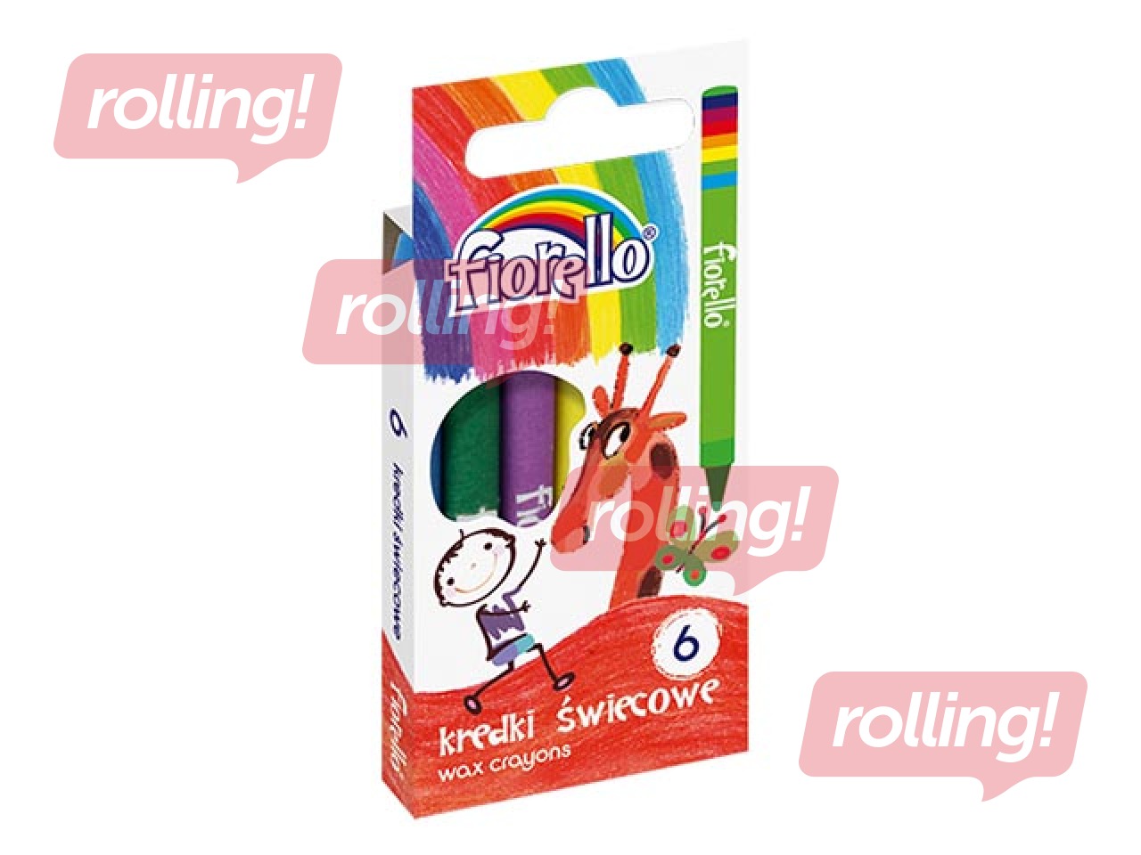 Wax Crayons Fiorello, 6 colours