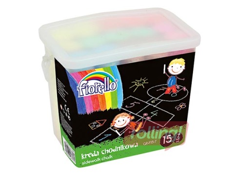 Sidewalk Chalk Fiorello, 7 colors, 15 pcs