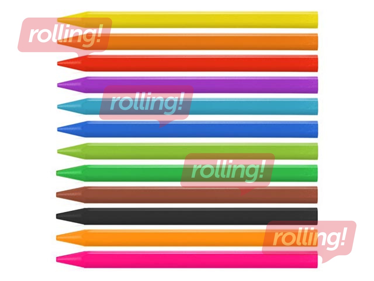 Plastipastel Milan, triangular, 12 colours