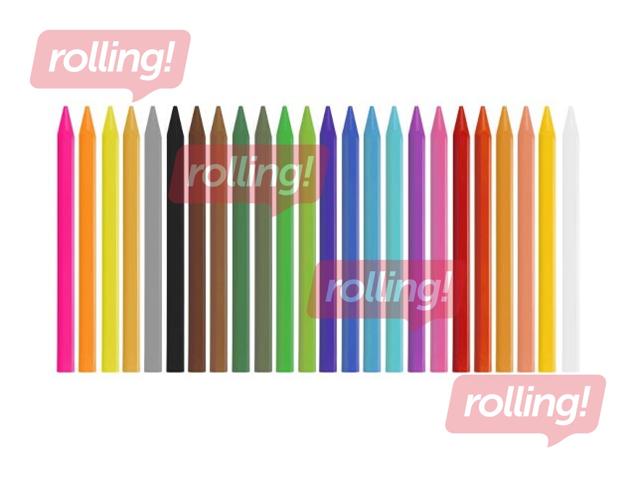 Plastipastel Milan, triangular, 24 colours