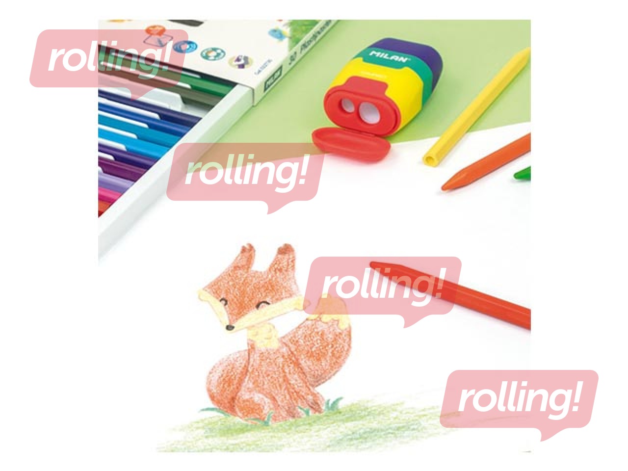 Plastipastel Milan, triangular, 24 colours