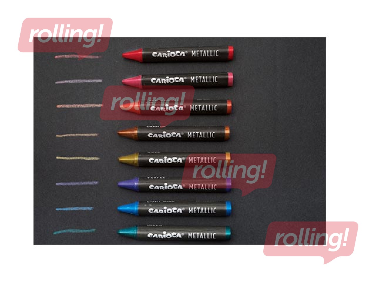 Wax crayons Carioca, metallic, 8 colours