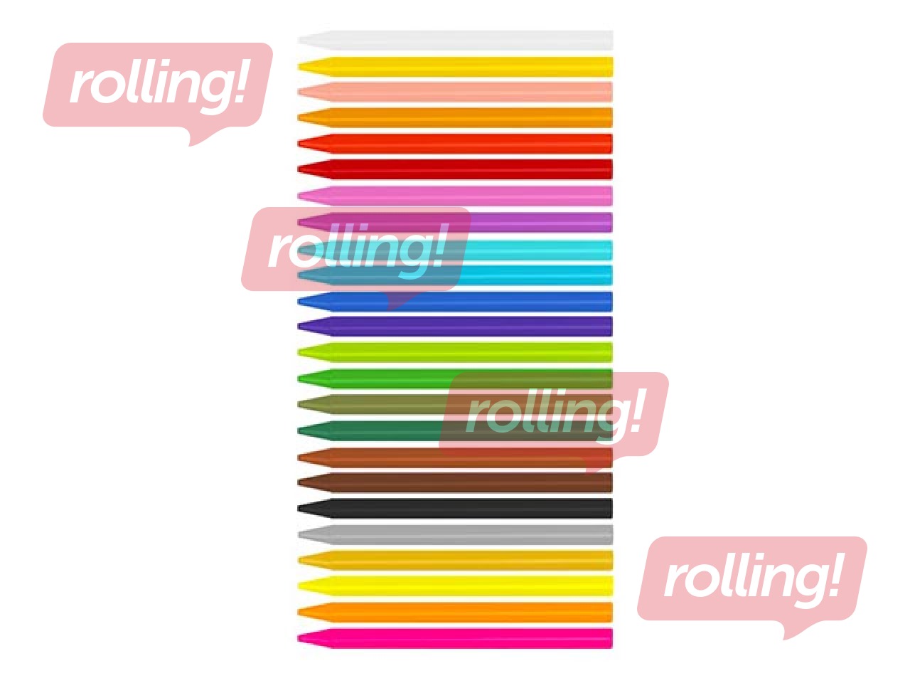 Värvipliiatsid Milan Plastipastel, ümmargused, 24 värvi