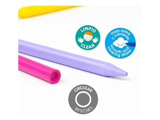 Värvipliiatsid Milan Plastipastel, ümmargused, 24 värvi