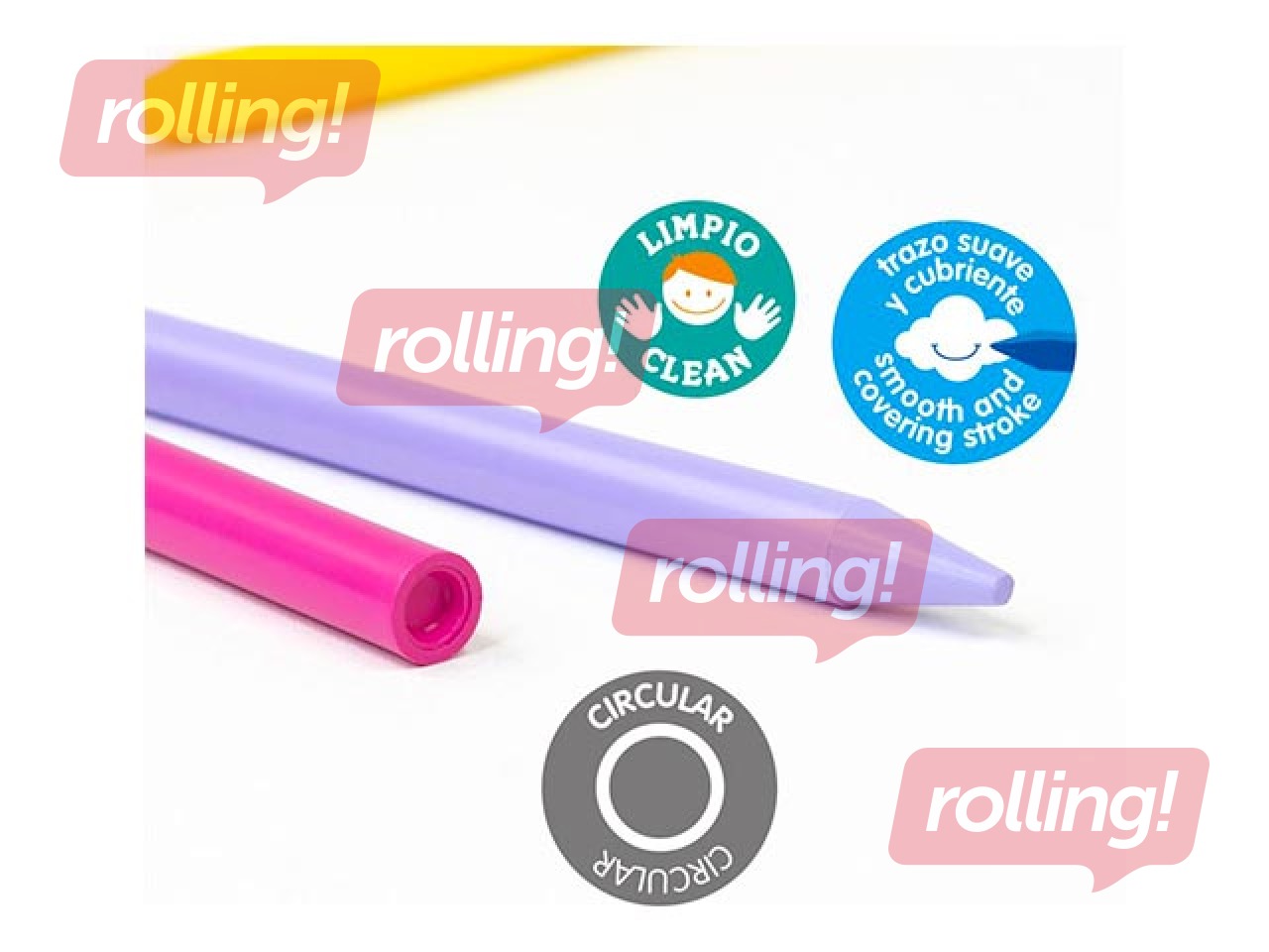 Värvipliiatsid Milan Plastipastel, ümmargused, 24 värvi