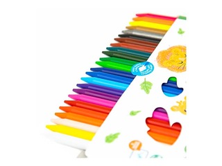 Värvipliiatsid Milan Plastipastel, ümmargused, 24 värvi