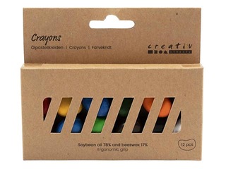 Soy/wax crayons, 12 pcs.