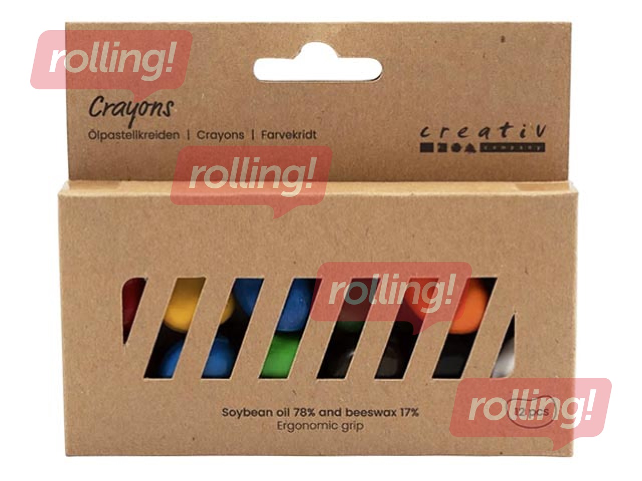 Soy/wax crayons, 12 pcs.