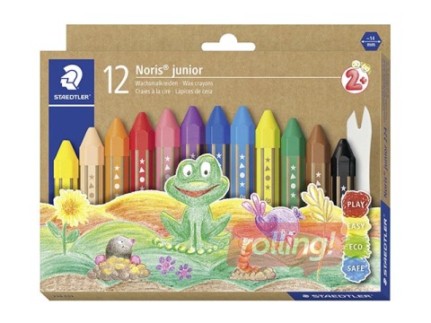 Восковые мелки Noris Junior Staedtler 224, 12 цветов