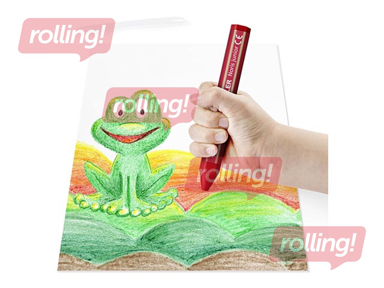 Wax crayon Noris junior Staedtler 224, 12 colours
