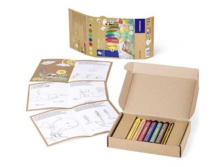 Vahakriidid pliiatsi ja joonistusvihikuga Staedtler Noris juunior 61 C1, 6 värvi