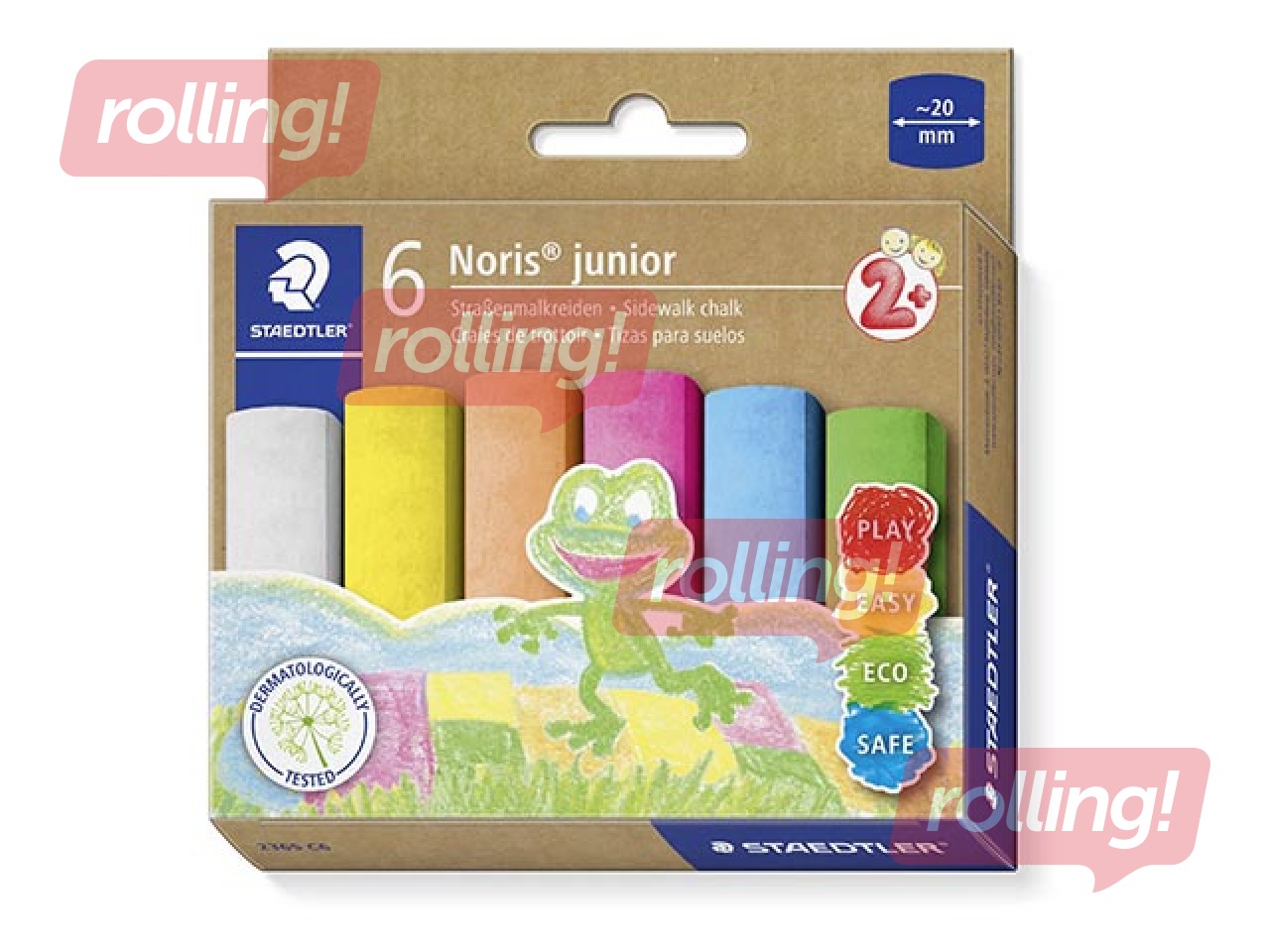 Kõnniteekriidid Staedtler junior 2365, 6 tk, erinevad värvid