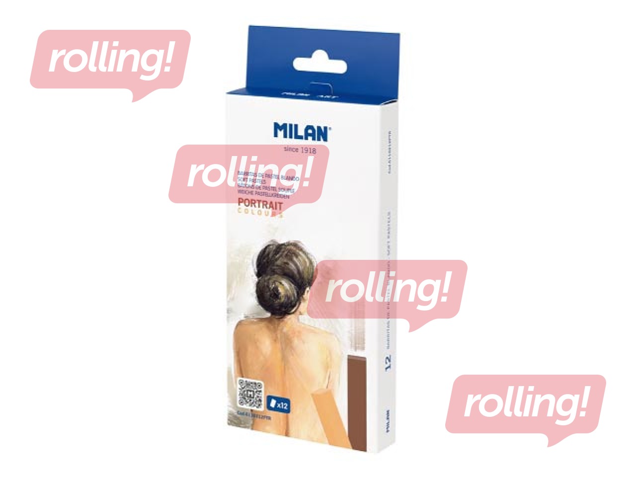 Мелки пастельные мягкие Milan Art, портрет, 12 цветов